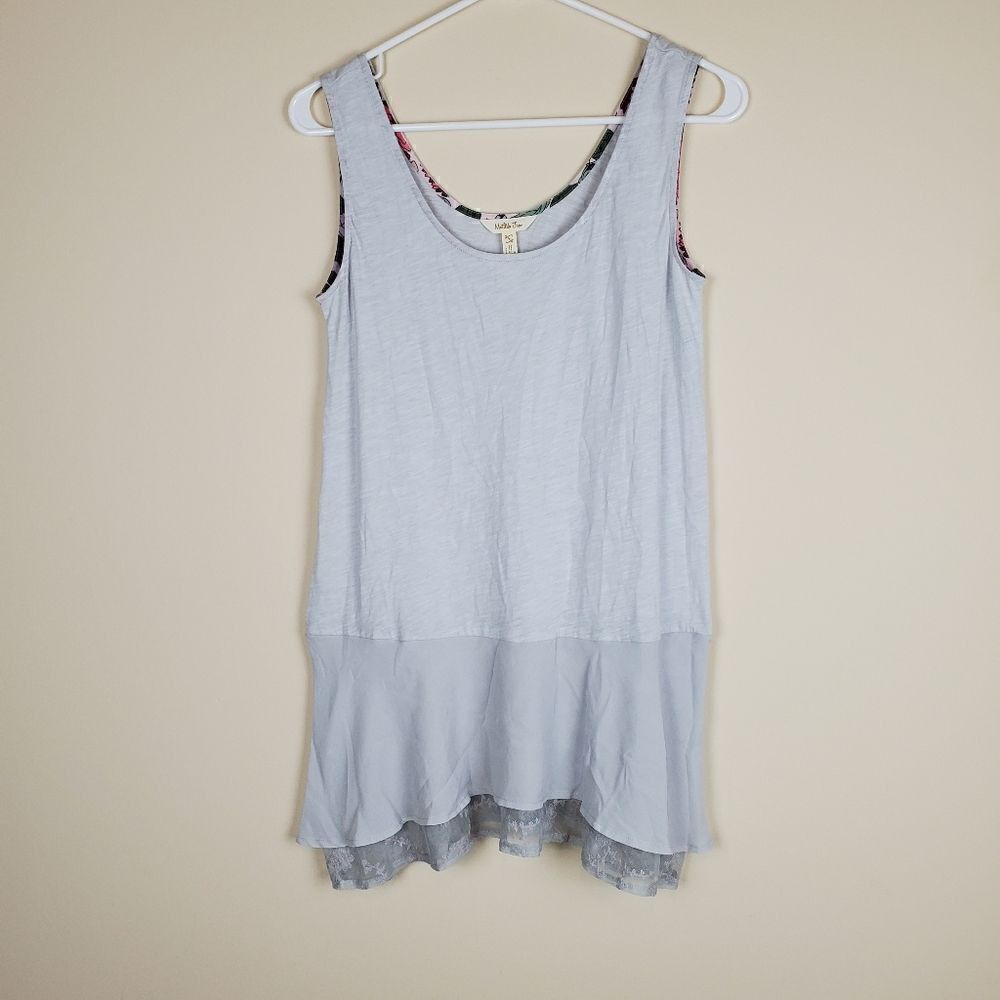 Matilda Jane Light Gray Stone House Tank Top Small